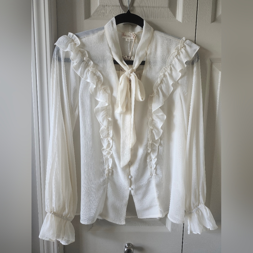 Victorian Style Ruffled Blouse - Picture 6 of 11